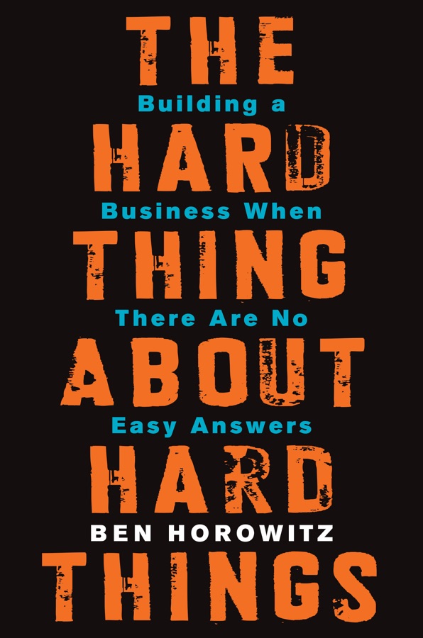 Couverture de Hard things : entreprendre dans l’incertitude